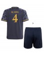 Otroški Nogometna dresi replika Real Madrid David Alaba #4 Gostujoči 2023-24 Kratek rokav (+ hlače)